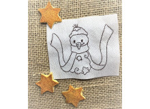 Stickdatei - Schneemann Alphabet Buchstabe W